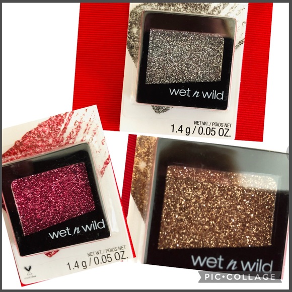 WETnWILD Coloricon Glitter Eye Shadow Brass Gold Spiked Silver Burgundy Lot of 3 - Picture 11 of 11